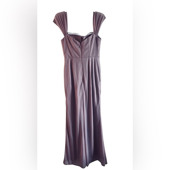 Azazie Strapless Dress in old rose Elegant mauve gown with ruched detailing - Picture 3 of 12